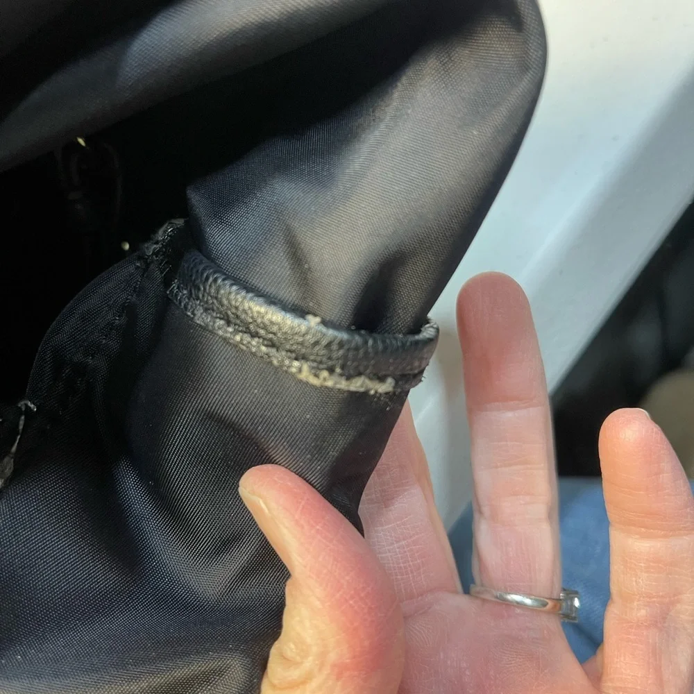 Steve Madden Black Backpack with Gold Buckles
